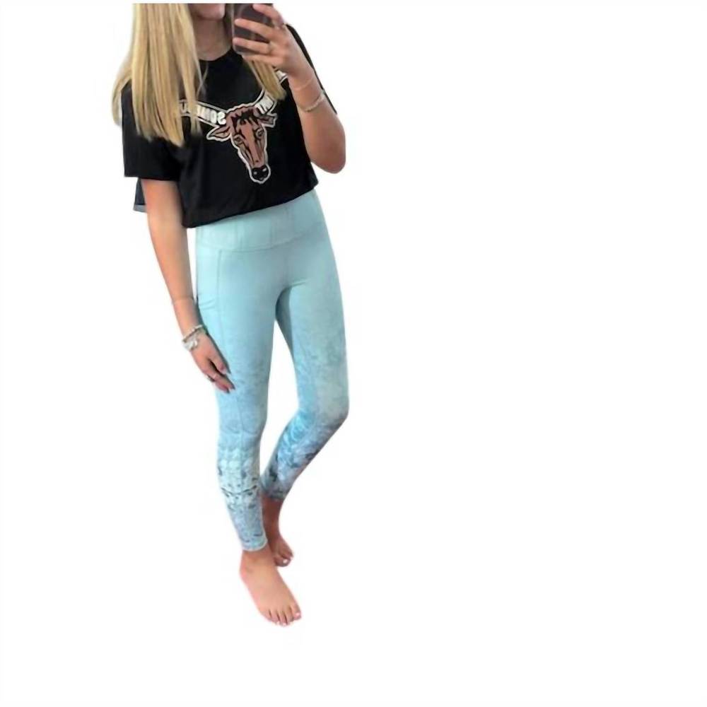 Women's Concealed Carry Blue Leggings SMALL NEW